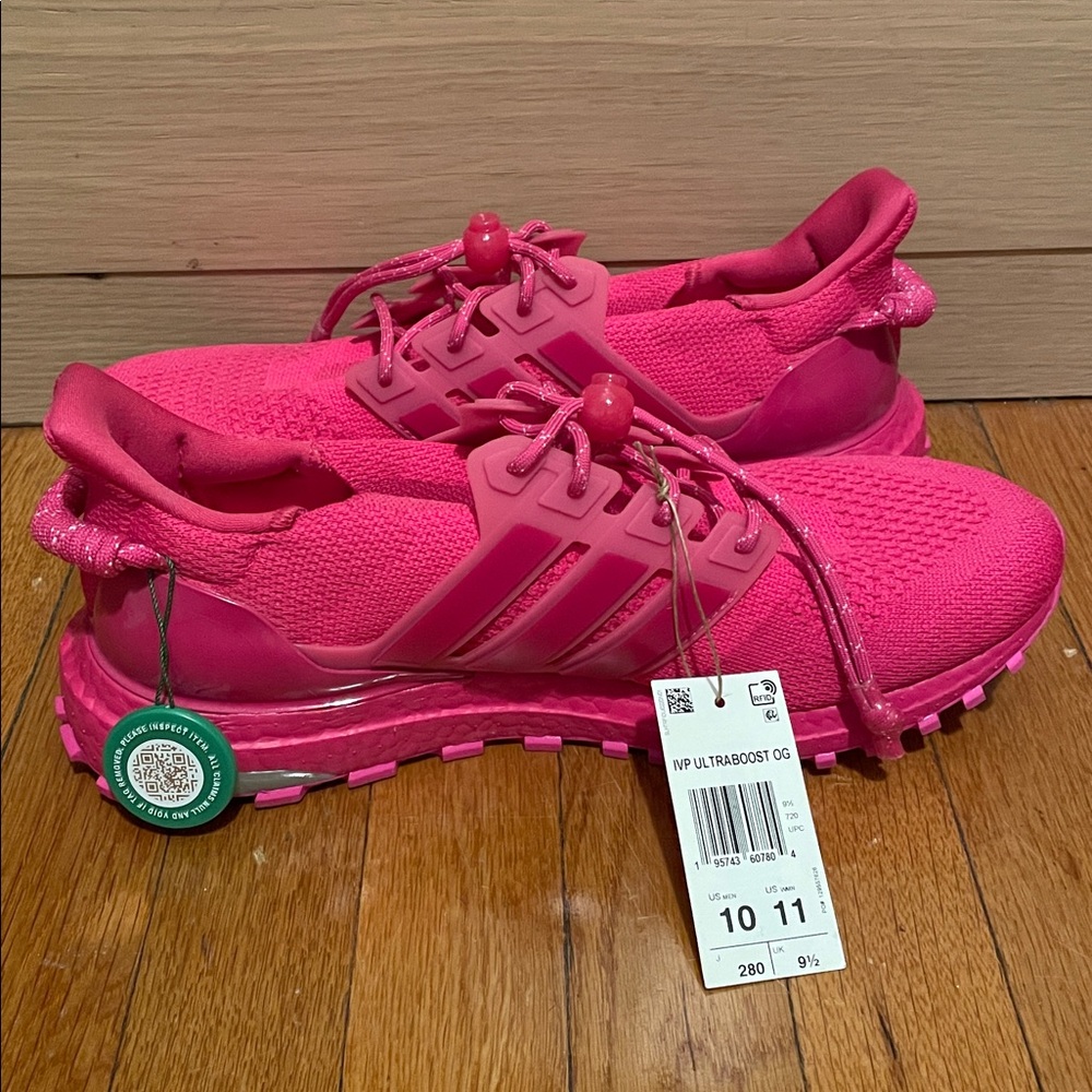 NWT Adidas Men’s Ivy Park Vibrant Pink Sneakers size 10 w/BOX